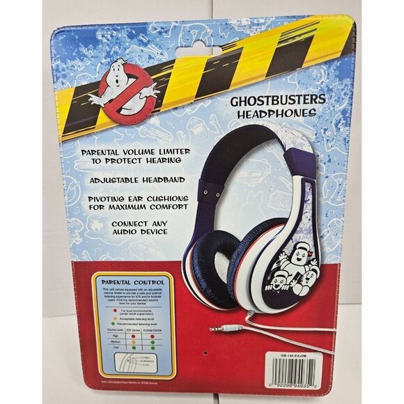 Ghostbusters Kids Headphones, Wired 3.5mm Over The Ear with Volume Control - Picture 2 of 2